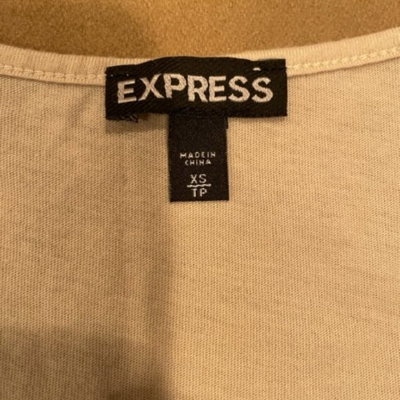 Express Tan Front Lined Shimmer Tank Top - Size X-Small - Picture 6 of 6